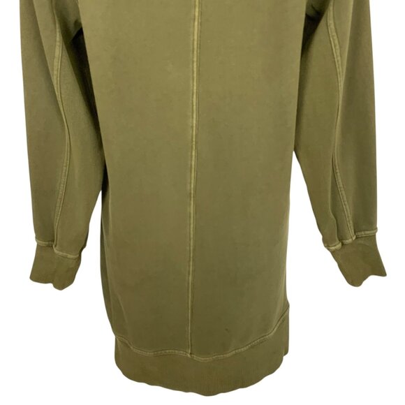 Anthropologie Daily Practice Meru Mini Dress S Moss Green Long Sleeve Athleisure - Picture 11 of 13